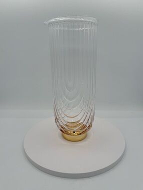 Modern Viski Gatsby Art Deco style glass cocktail mixing carafe